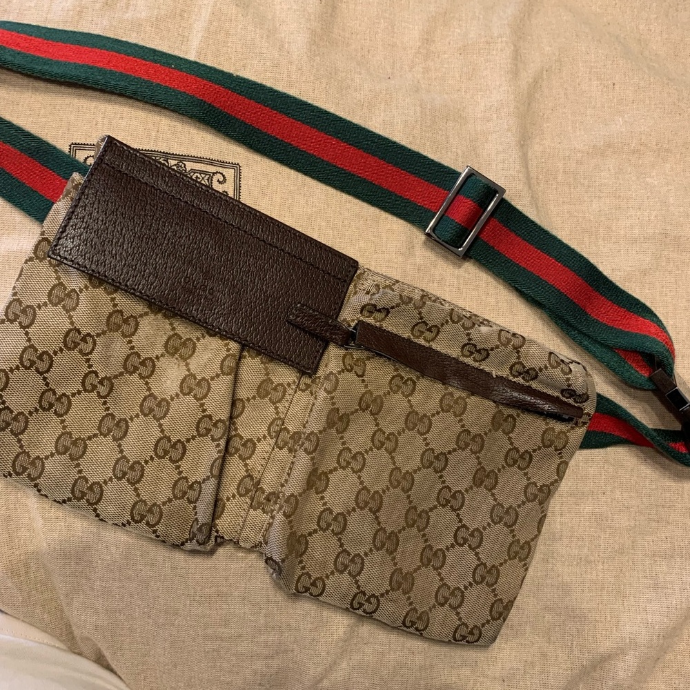 Authentic Gucci Beige Monogram Bag